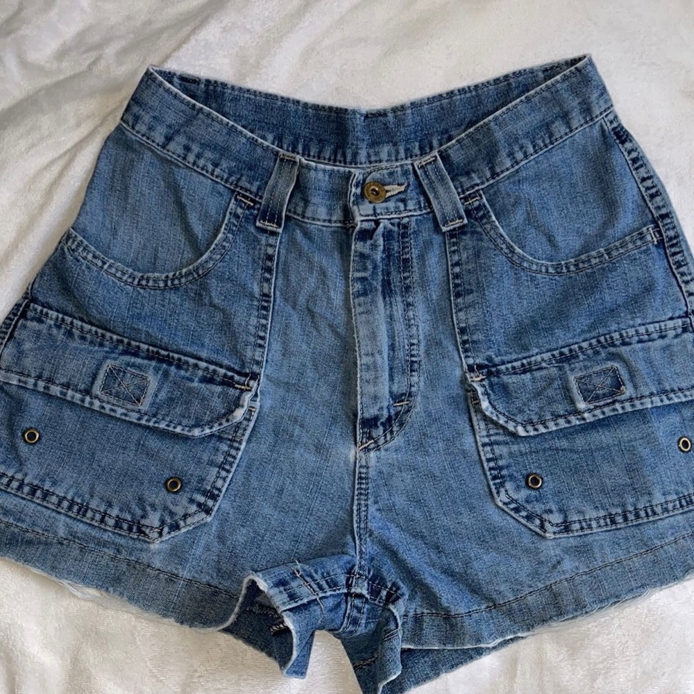 High waisted cargo pants